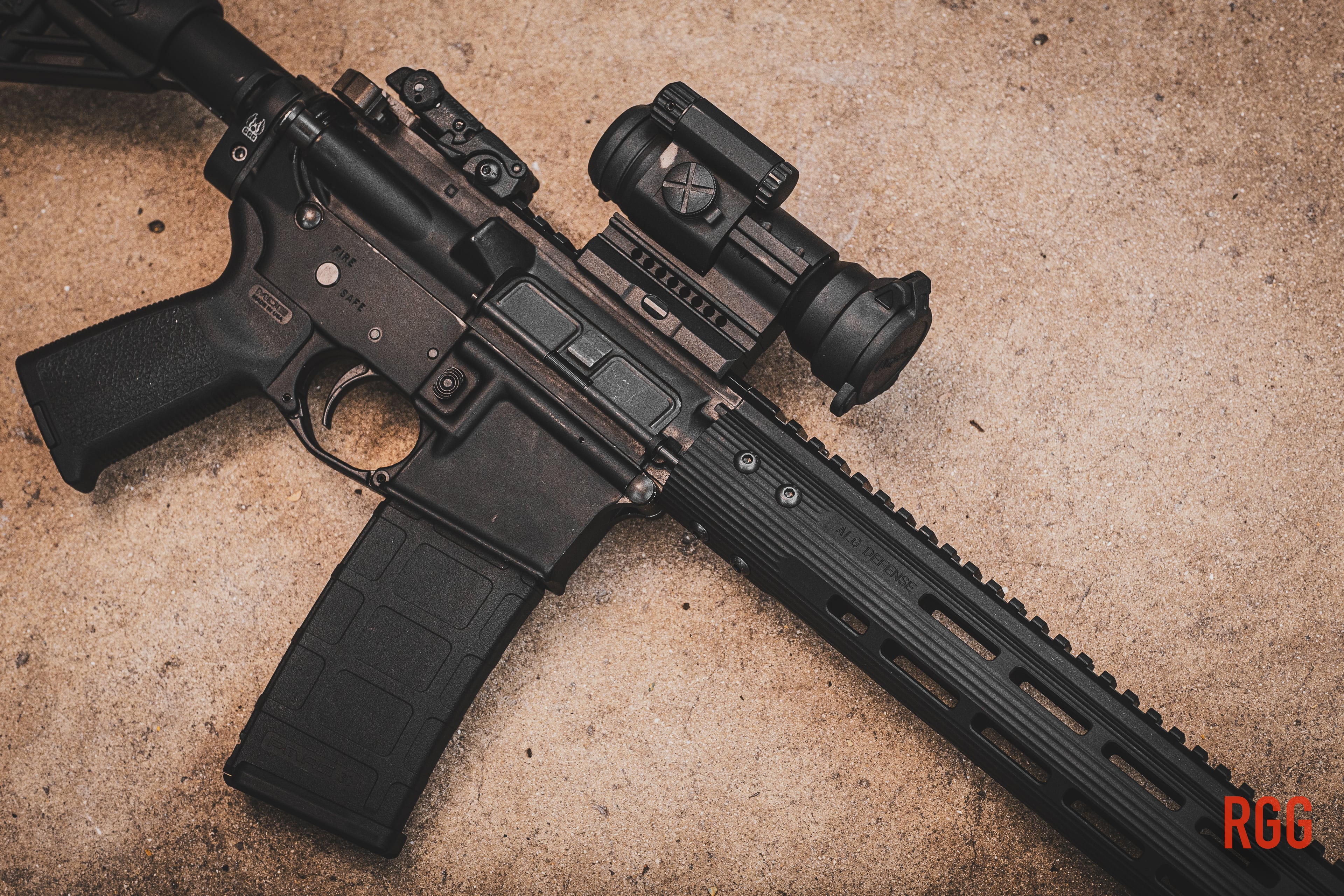 A tasteful engraving is the only branding on the EMR V3X 15 Inch Handguard.