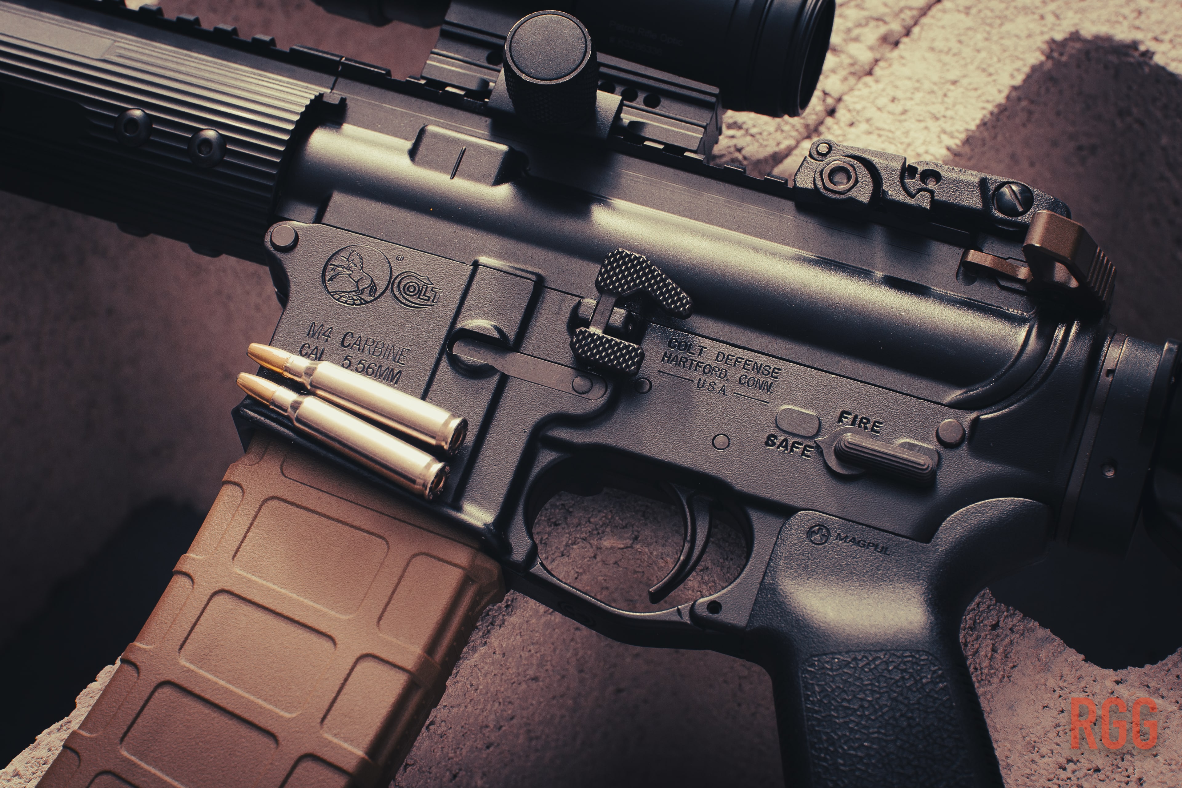 The lower receiver of an AR-15.