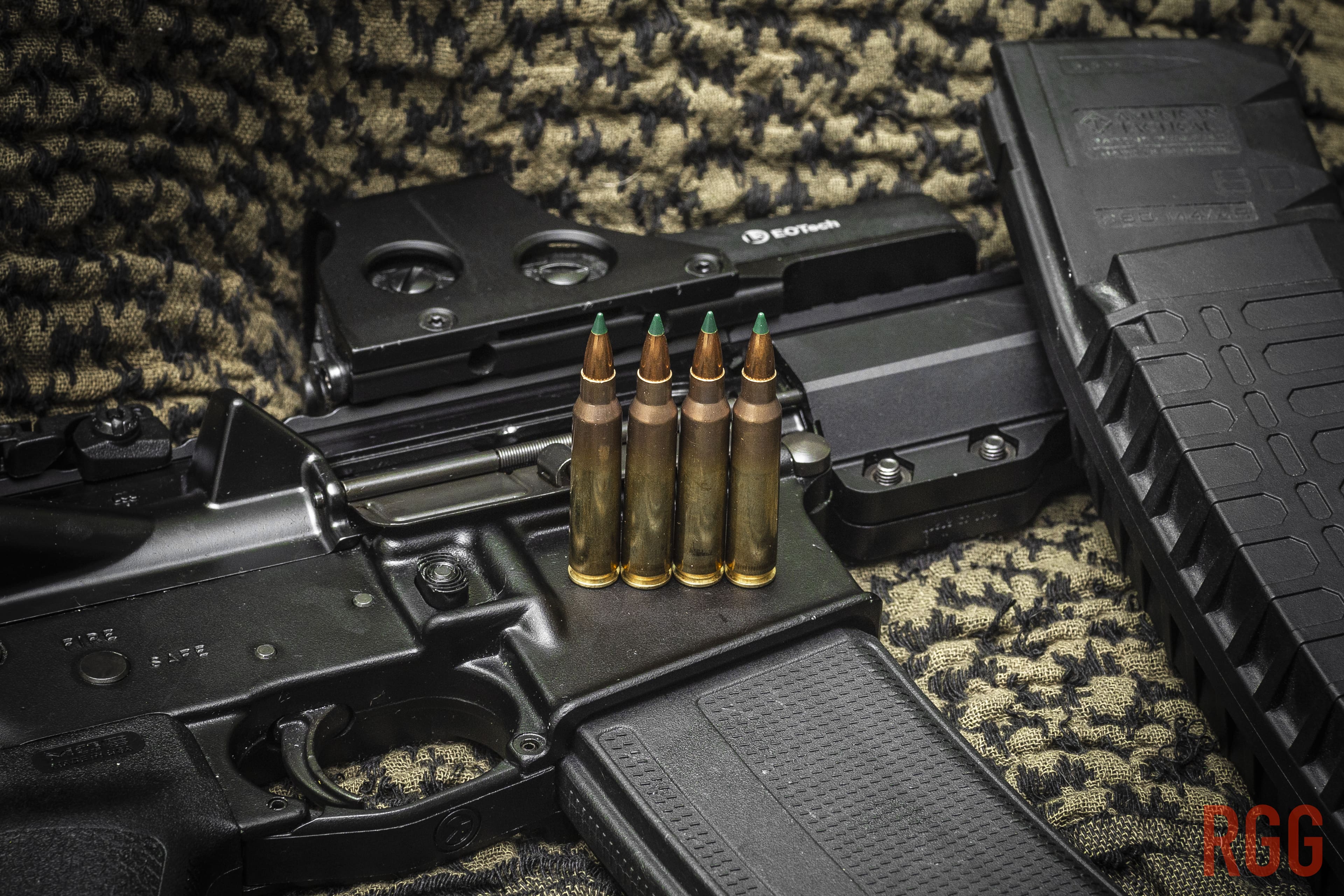 Black Hills 77-grain Tipped Match King 5.56mm ammo.