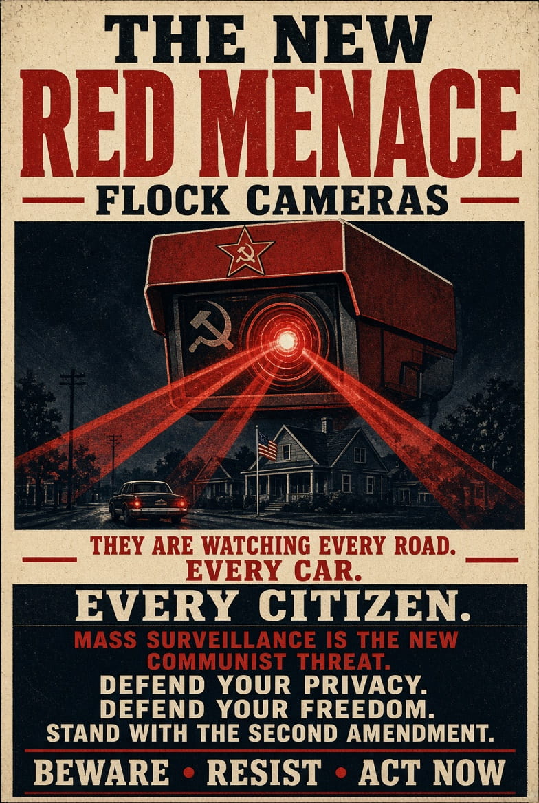 The new Red Menace is mass surveillance like Flock... The new Red Menace is mass surveillance like Flock.