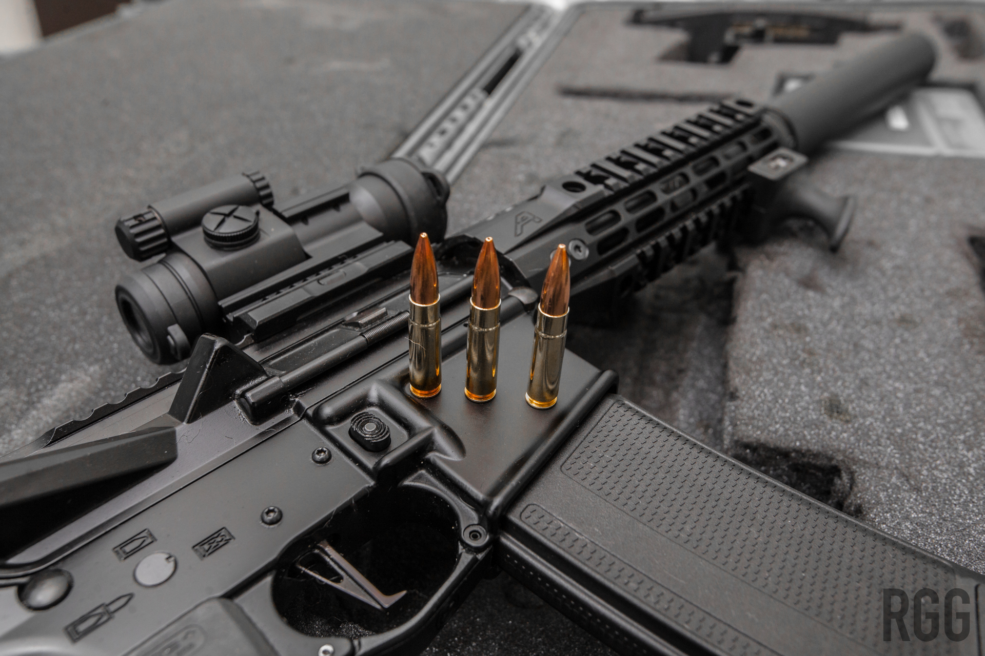 An AR-15 chambered in 300BLK